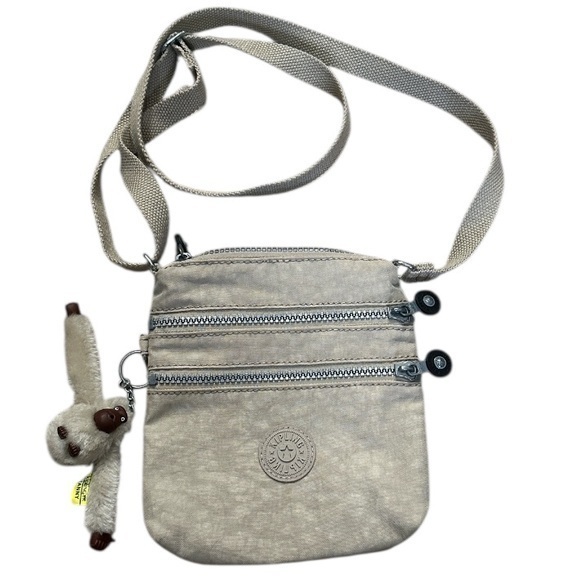 Kipling Handbags - Kipling Alvar Extra Small Tan Mini Crossbody Bag